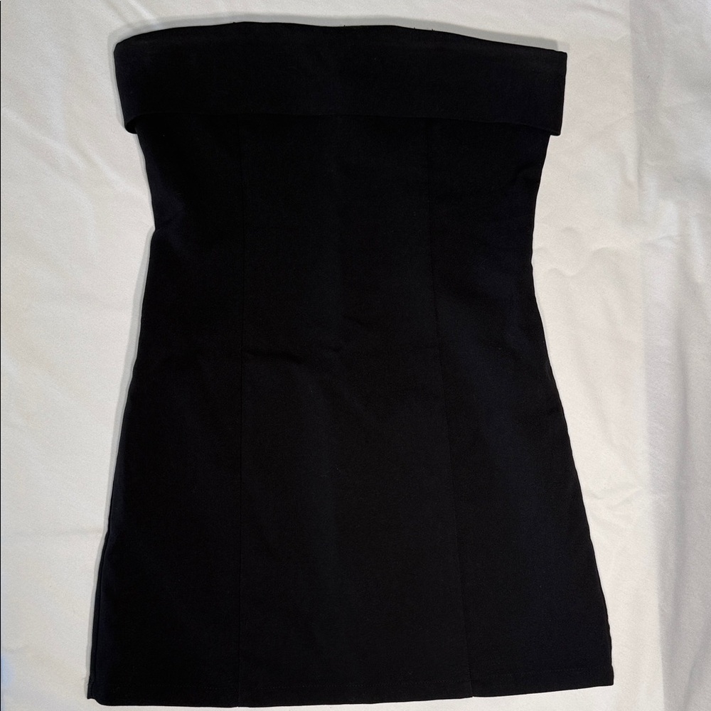 Stradivarius Black Strapless Dress | M